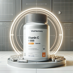 VitalHarmony Vitaminas C 1000 mg (90 kapsulių) – didelės dozės imuniteto palaikymas ir antioksidantinė apsauga